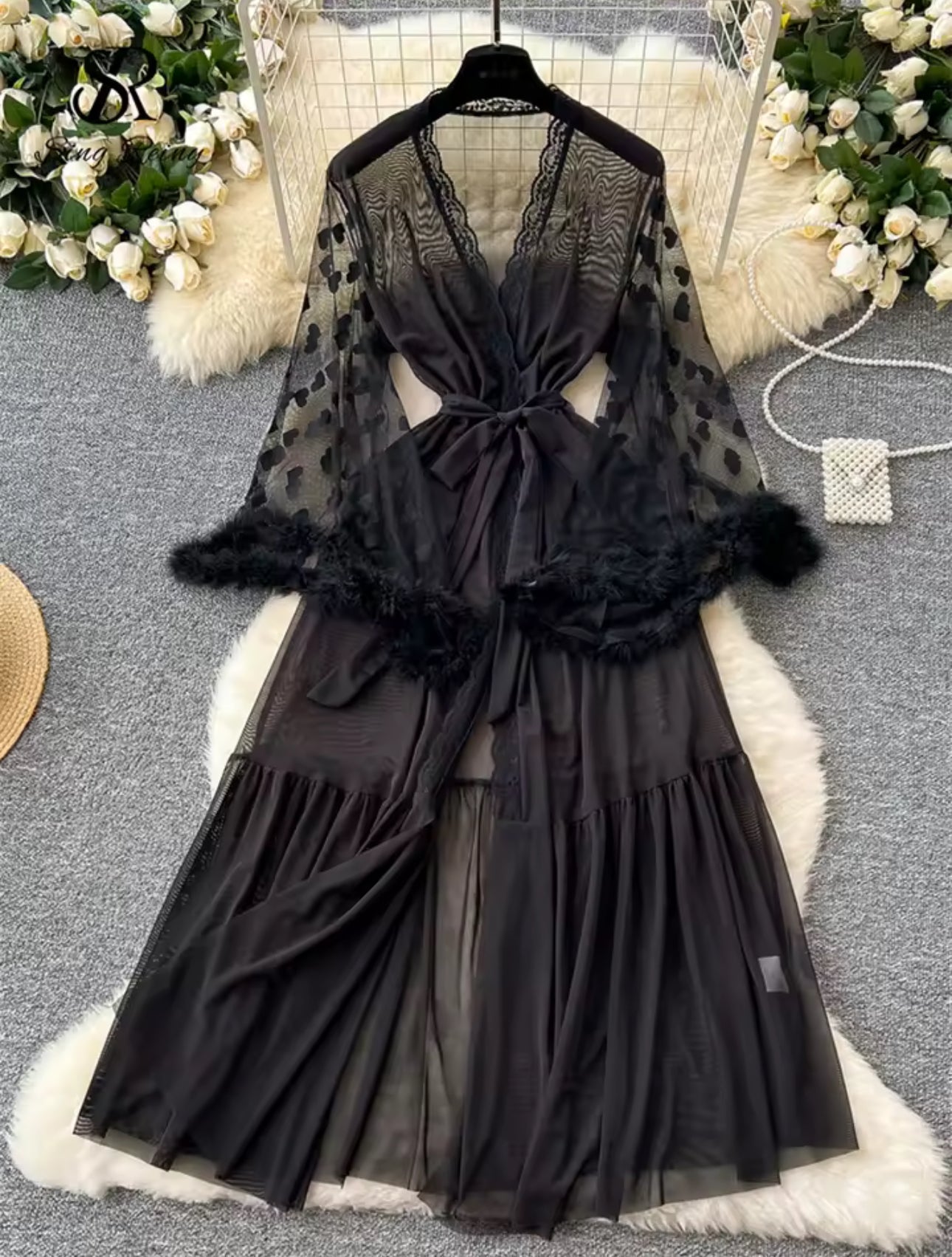 Keira™ | Transparante Kanten Kimono