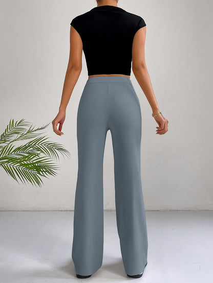 Quintina™ | Trendy broek met hoge taille