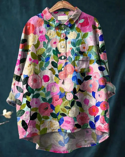 Jenny | Chemise florale élégante avec boutons