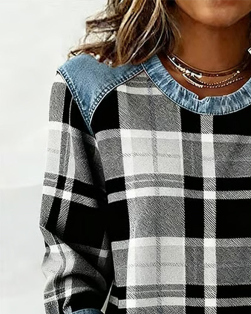 Célia - Gedurfd Patchwork Sweatshirt