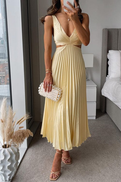 Yasmin - Elegante Geplooide Jurk