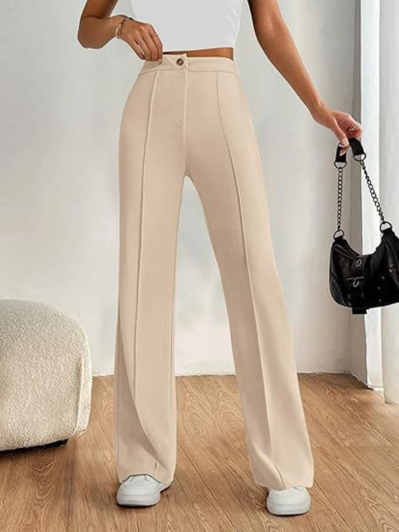 Quintina™ | Trendy broek met hoge taille