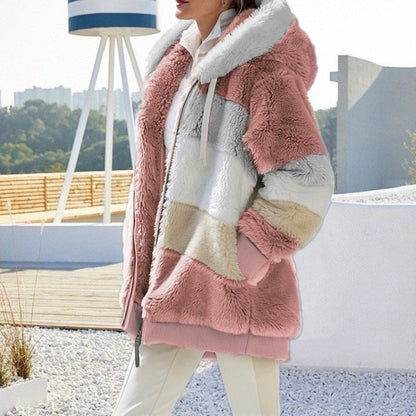 Flavie | Veste d’Hiver à Capuche à Panneaux