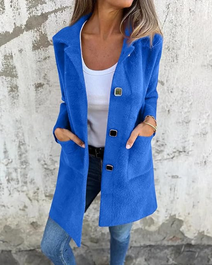 Cassandre | Middellange fluwelen jas