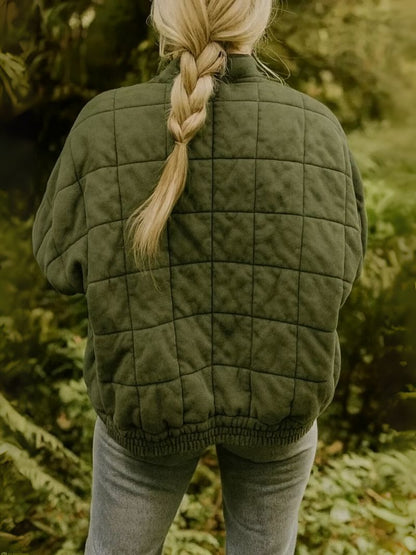 Éléonore | Veste Bomber Matelassée à Col Montant