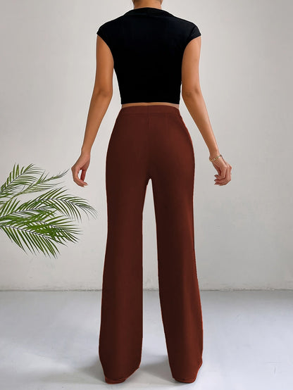 Quintina™ | Trendy broek met hoge taille