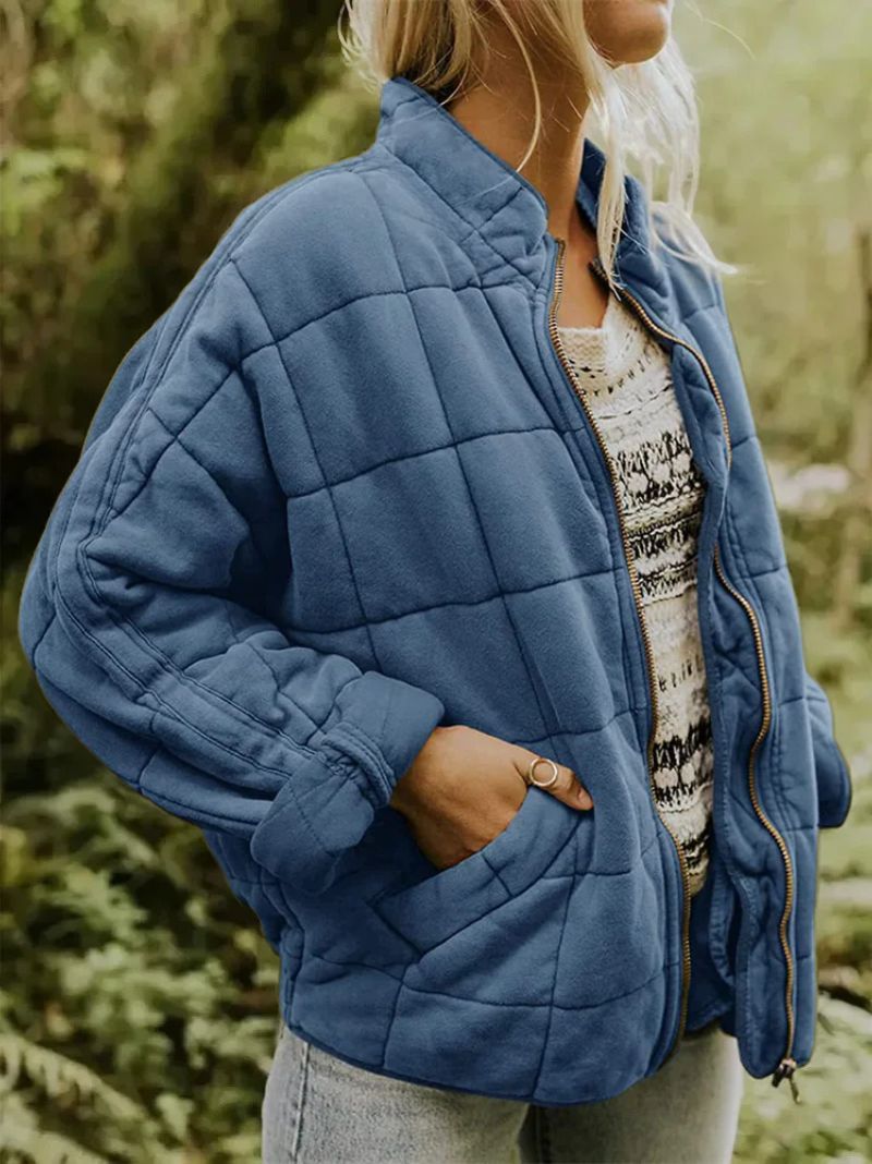 Éléonore | Veste Bomber Matelassée à Col Montant