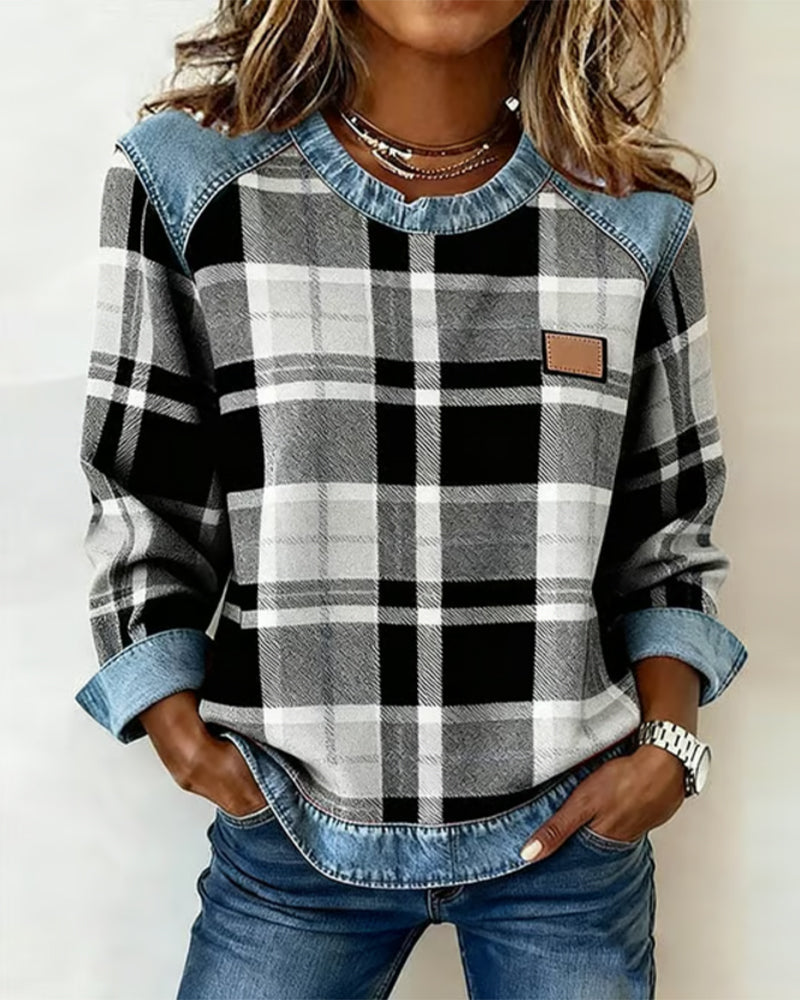 Célia - Gedurfd Patchwork Sweatshirt