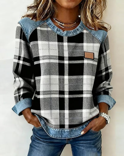 Célia - Gedurfd Patchwork Sweatshirt