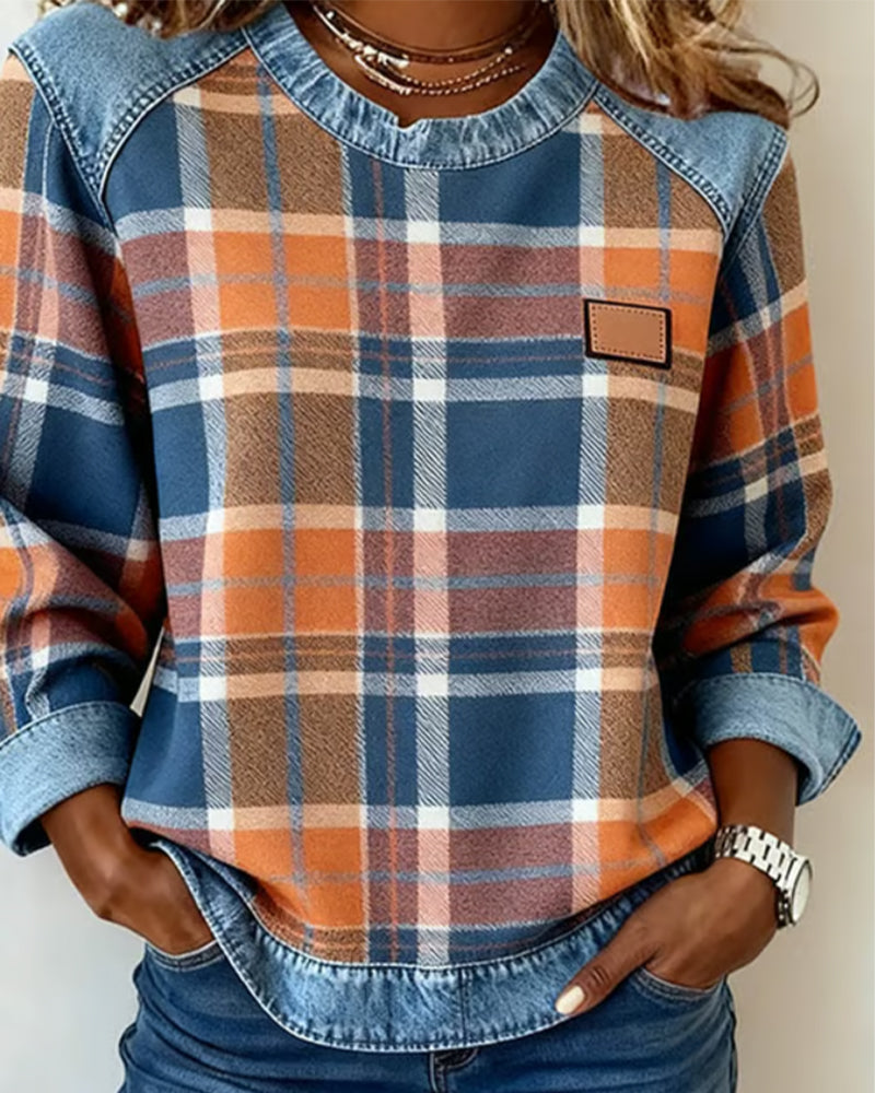 Célia - Gedurfd Patchwork Sweatshirt