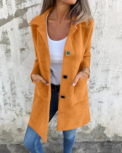 Cassandre | Middellange fluwelen jas