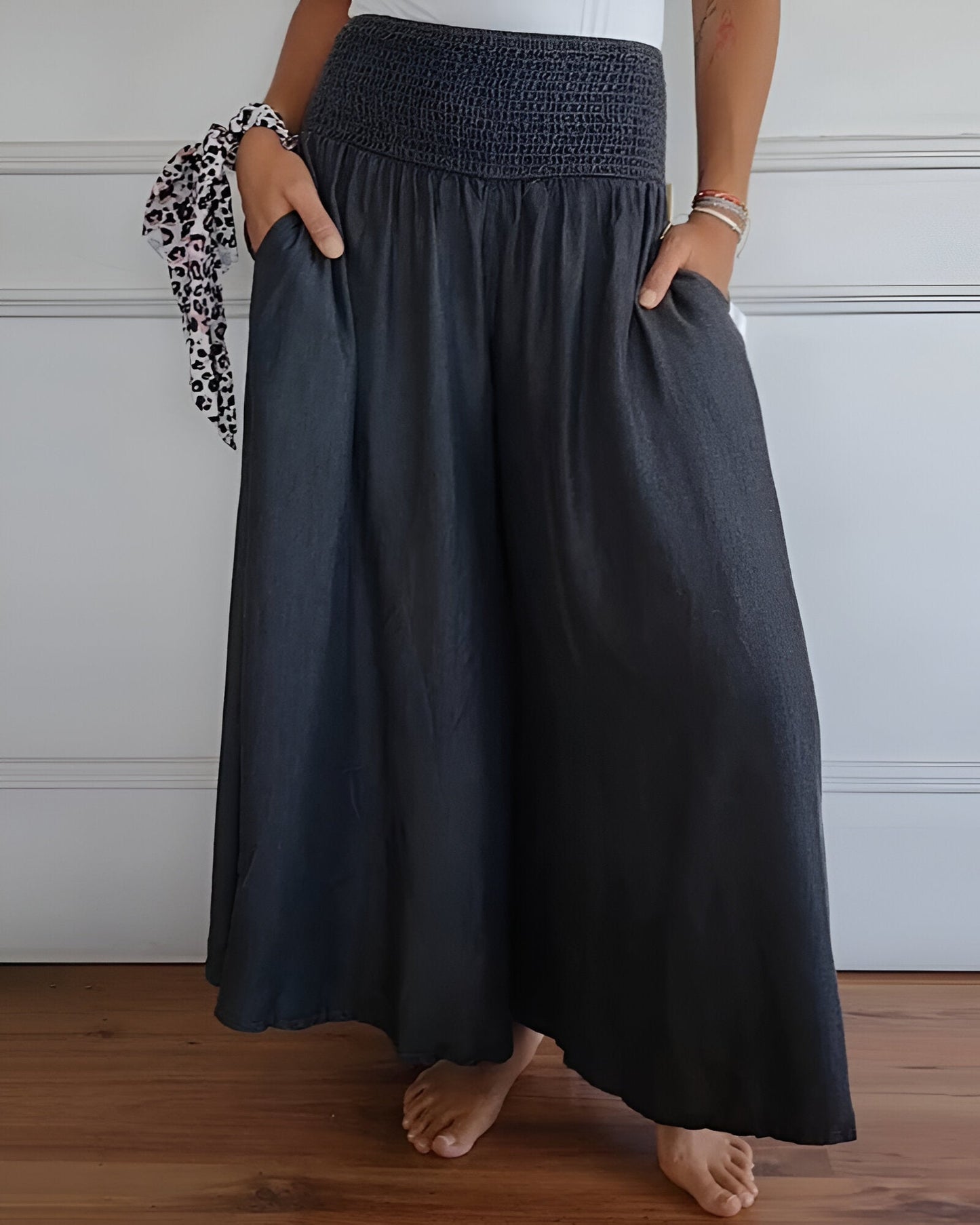 Amalia™ | Broek met Elastische Tailleband
