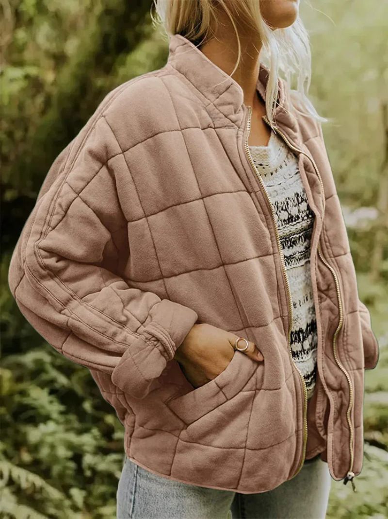Éléonore | Veste Bomber Matelassée à Col Montant