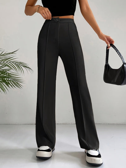 Quintina™ | Trendy broek met hoge taille