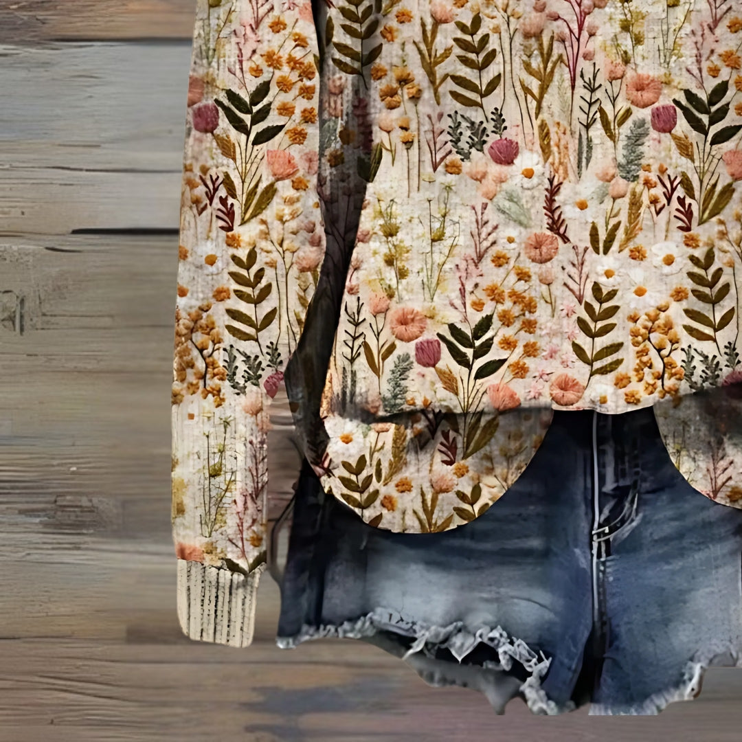 Nova - Elegante bloemenpullover