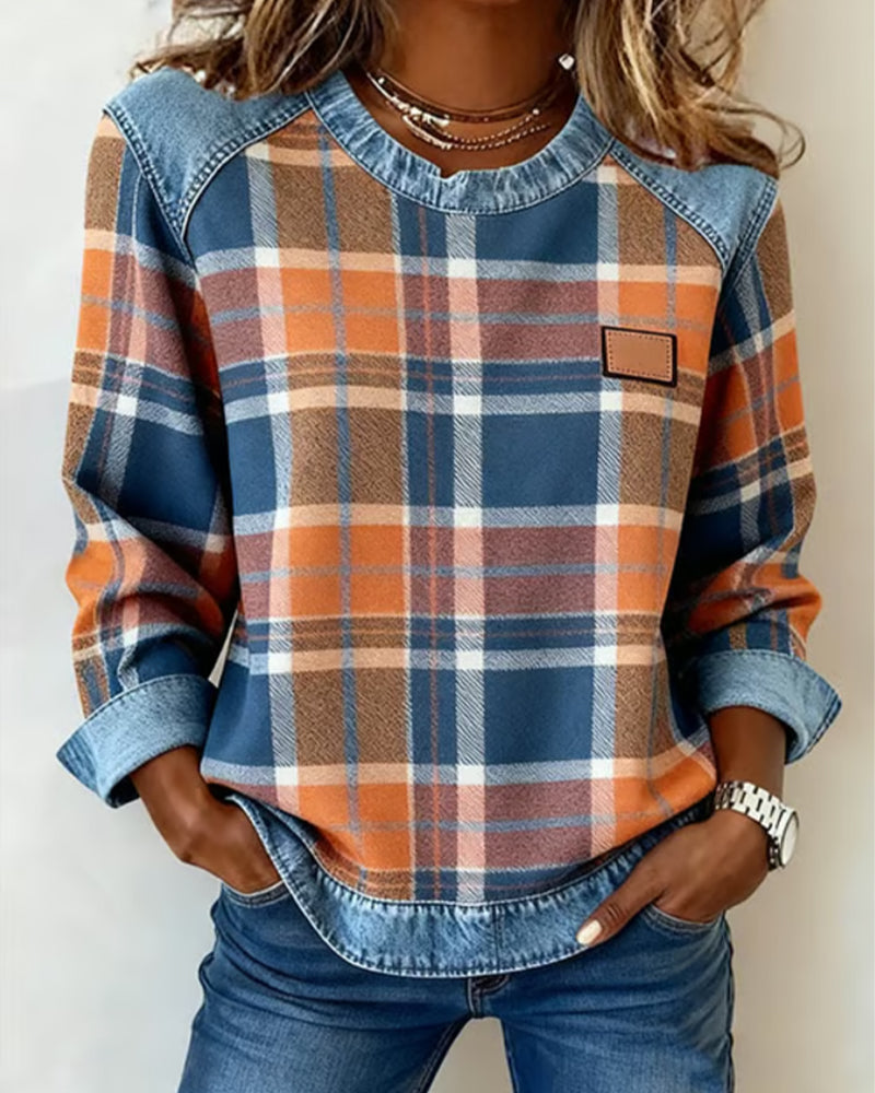 Célia - Gedurfd Patchwork Sweatshirt