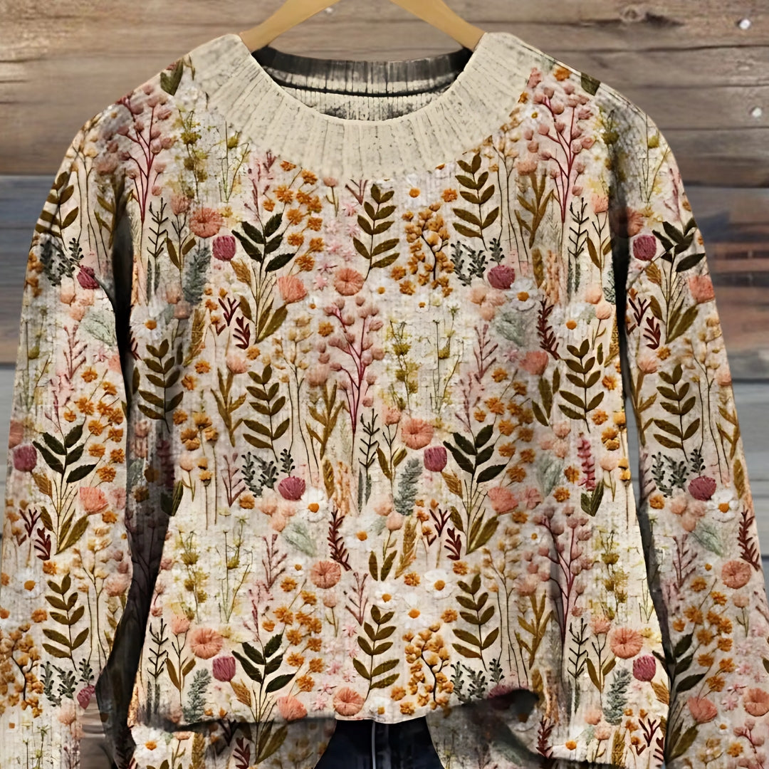 Nova - Elegante bloemenpullover