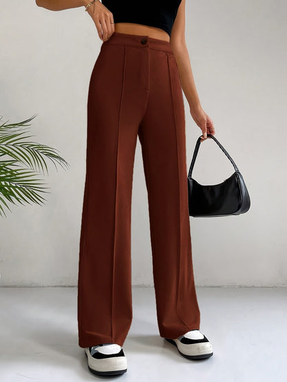 Quintina™ | Trendy broek met hoge taille
