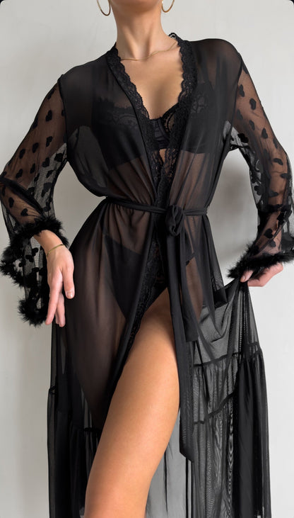 Keira™ | Kimono en Dentelle Transparente