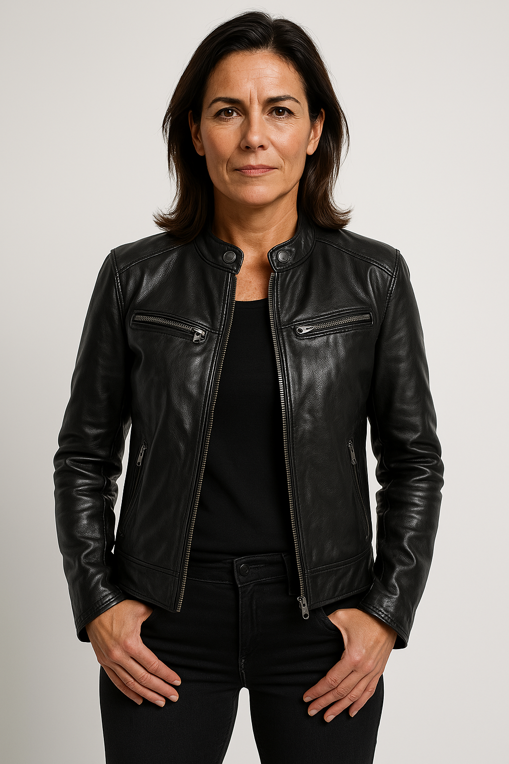 Bonnie® | Veste en cuir décontractée
