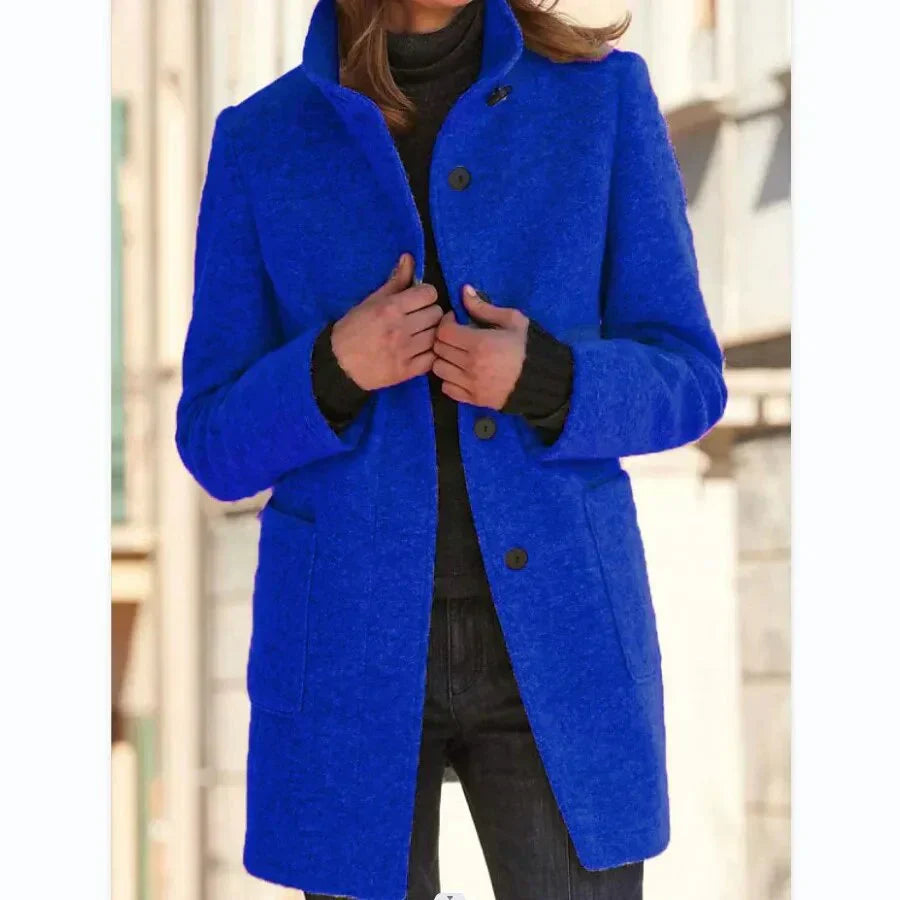 Damesmantel Bronte met knoopsluiting