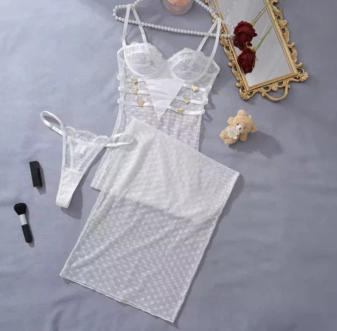 Léna™ | Lingeriesetje Heart Mesh
