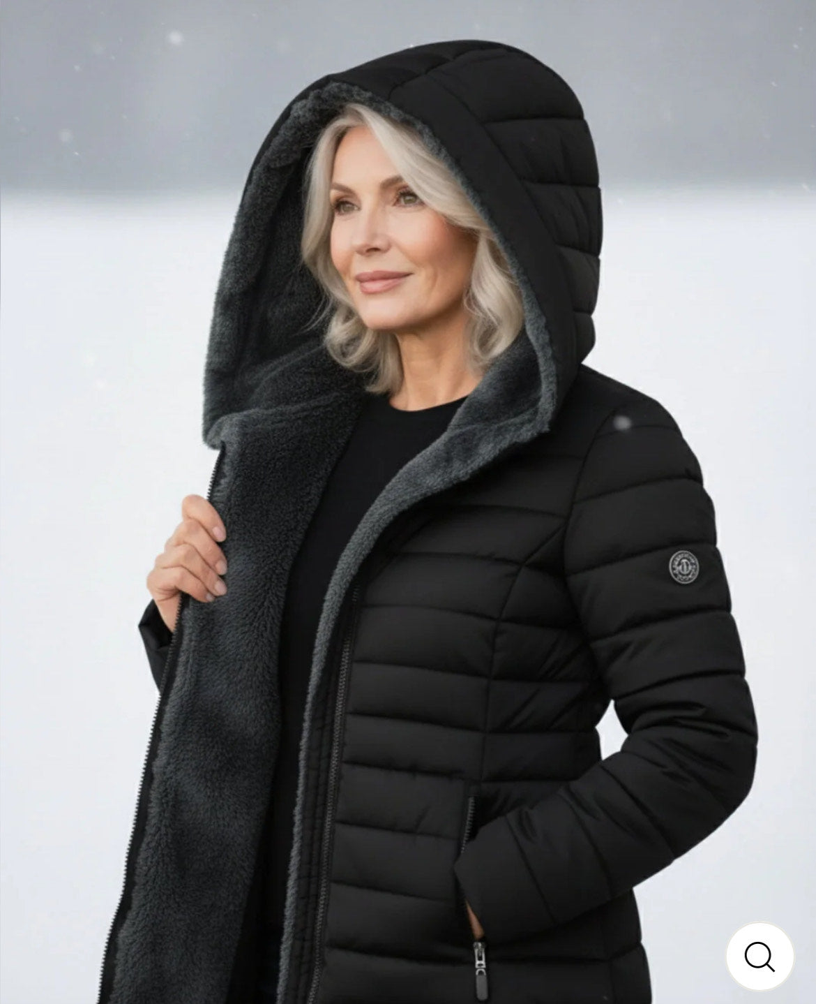 Elena-Manteau d'hiver chaud avec doublure intérieure.