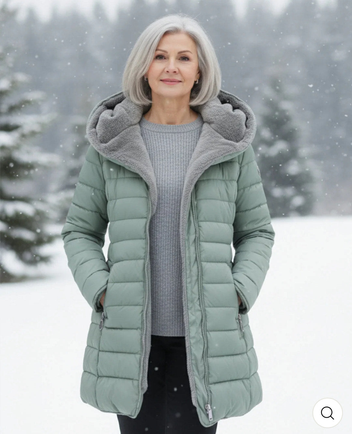 Elena-Manteau d'hiver chaud avec doublure intérieure.