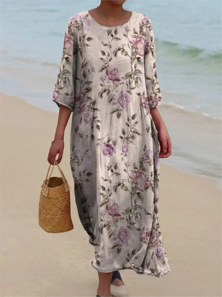Esme - Vintage Gebloemde Jurk