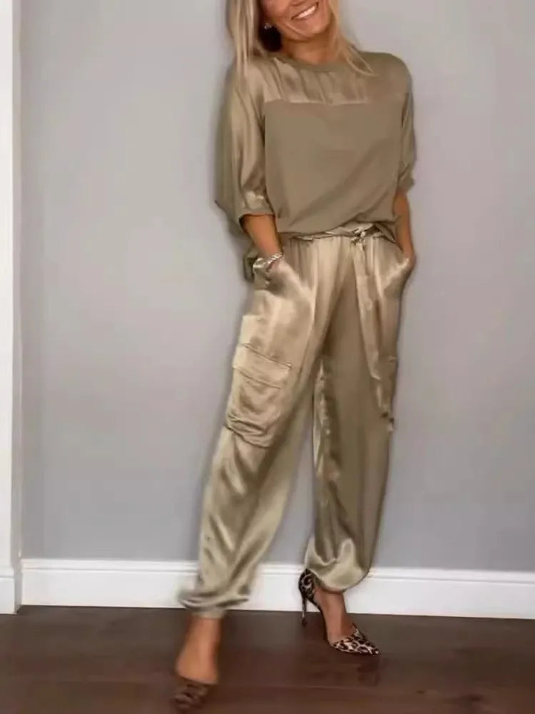 Evelina - Casual Glanzende Elegantie