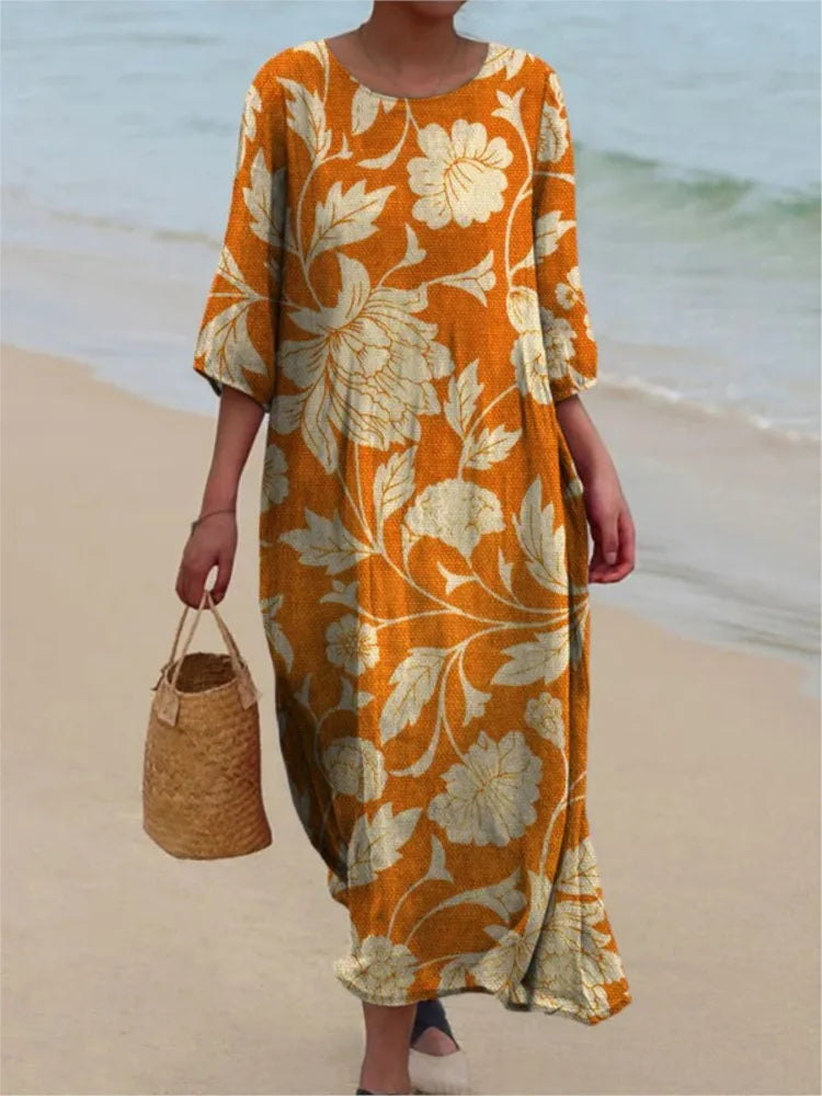 Esme - Vintage Gebloemde Jurk