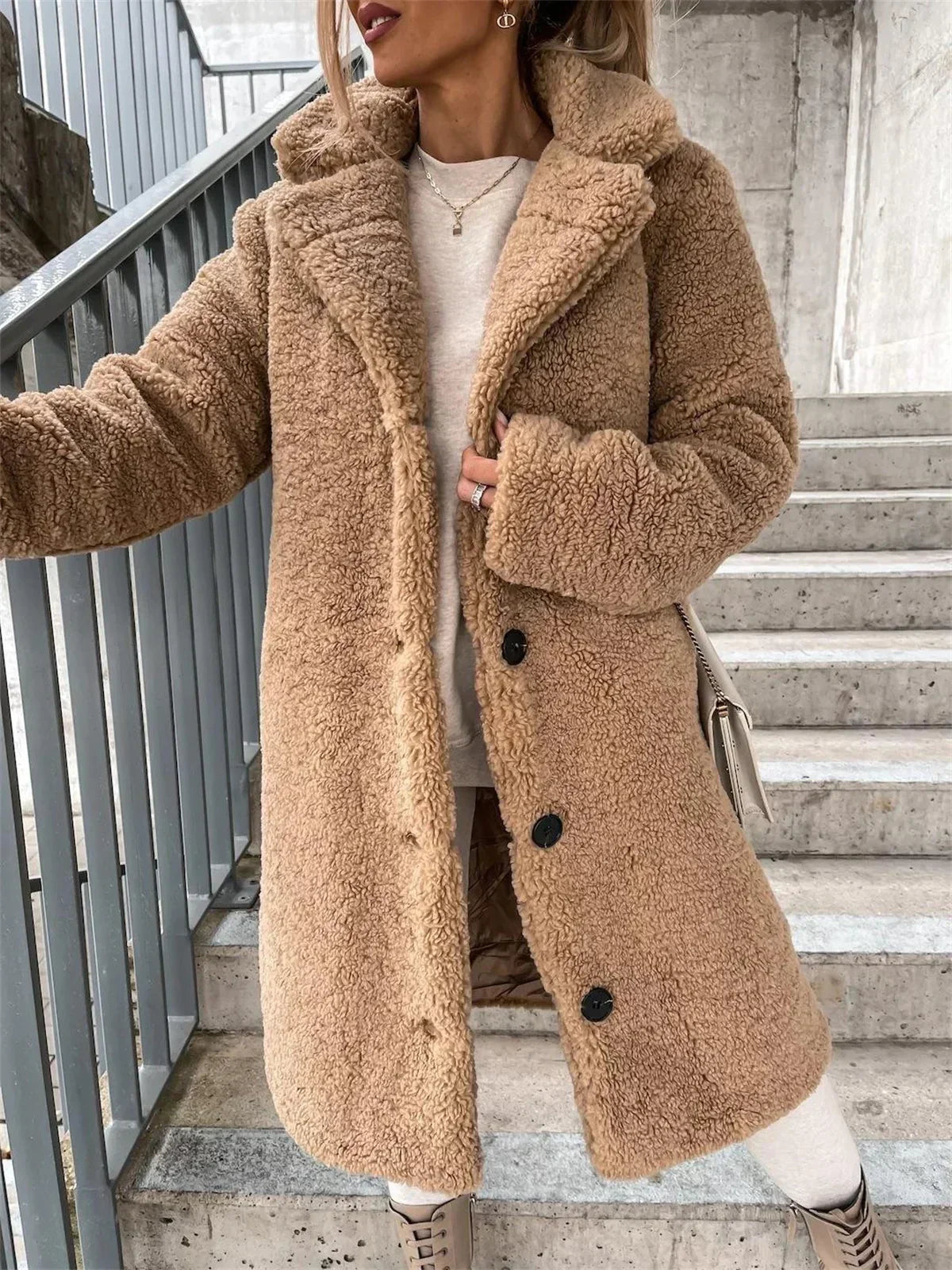 Lina™ | Veste Teddy chaude