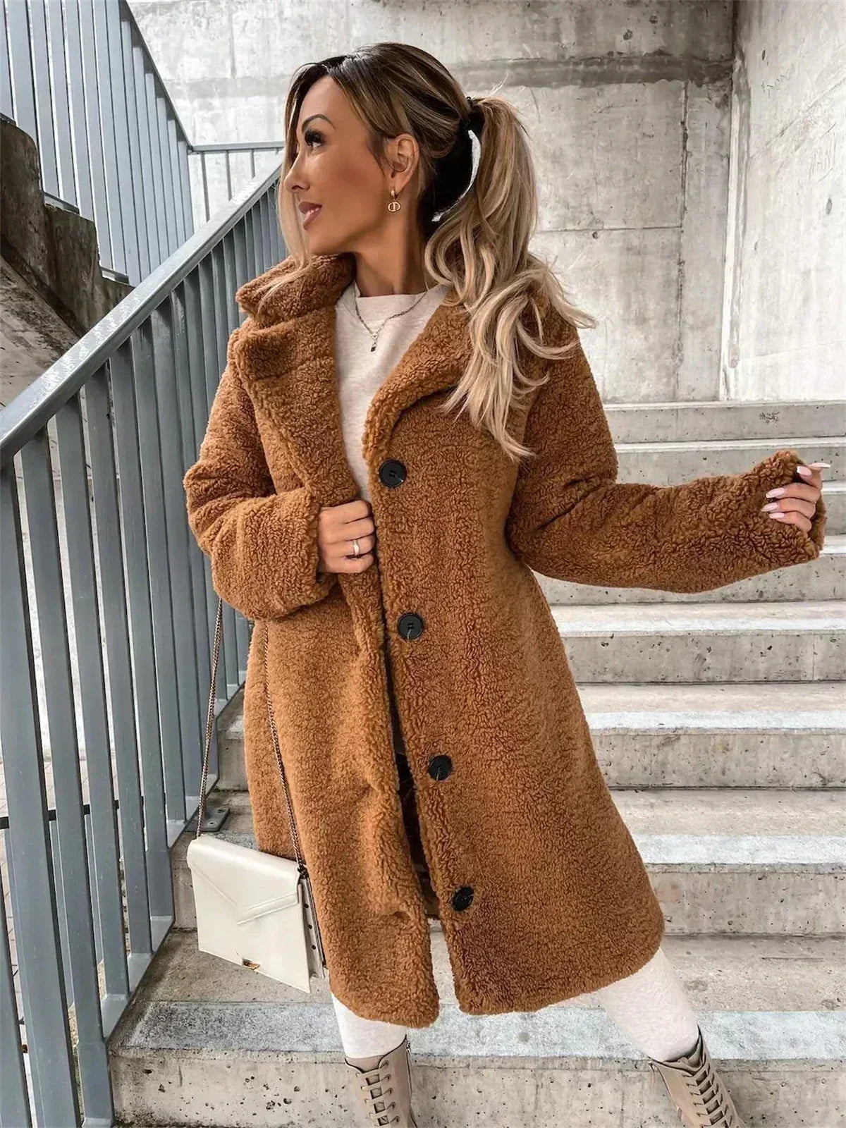 Lina™ | Veste Teddy chaude