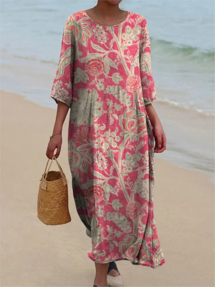Esme - Vintage Gebloemde Jurk