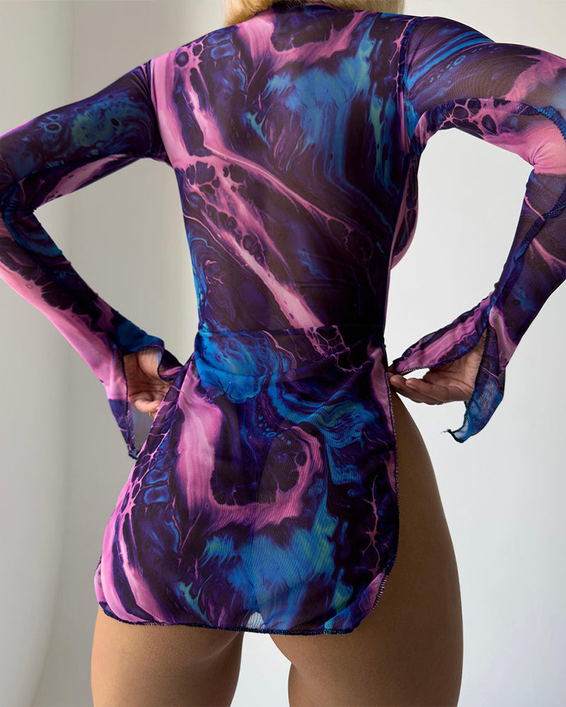 Mira™ | Robe Élastique à Motif Abstrait