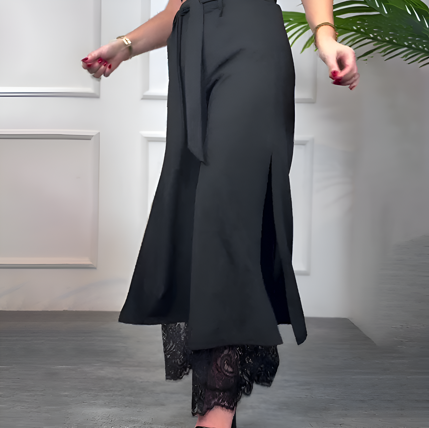 Sophie™ | Broek met Wijde Pijpen en Kant