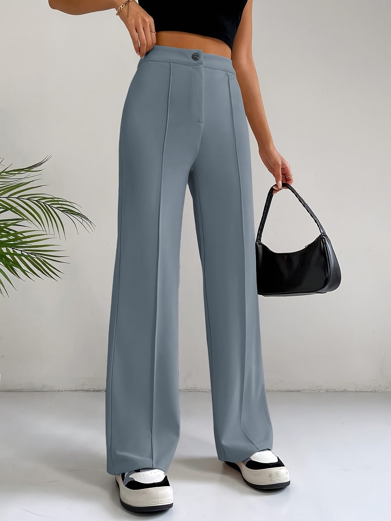 Quintina™ | Trendy broek met hoge taille