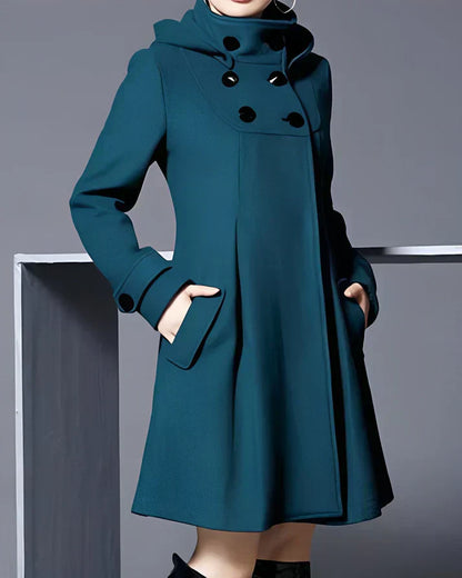 Aria™ | Elegante wollen jas met capuchon