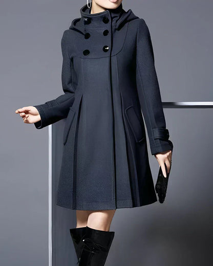 Aria™ | Elegante wollen jas met capuchon