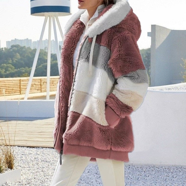 Flavie | Veste d’Hiver à Capuche à Panneaux