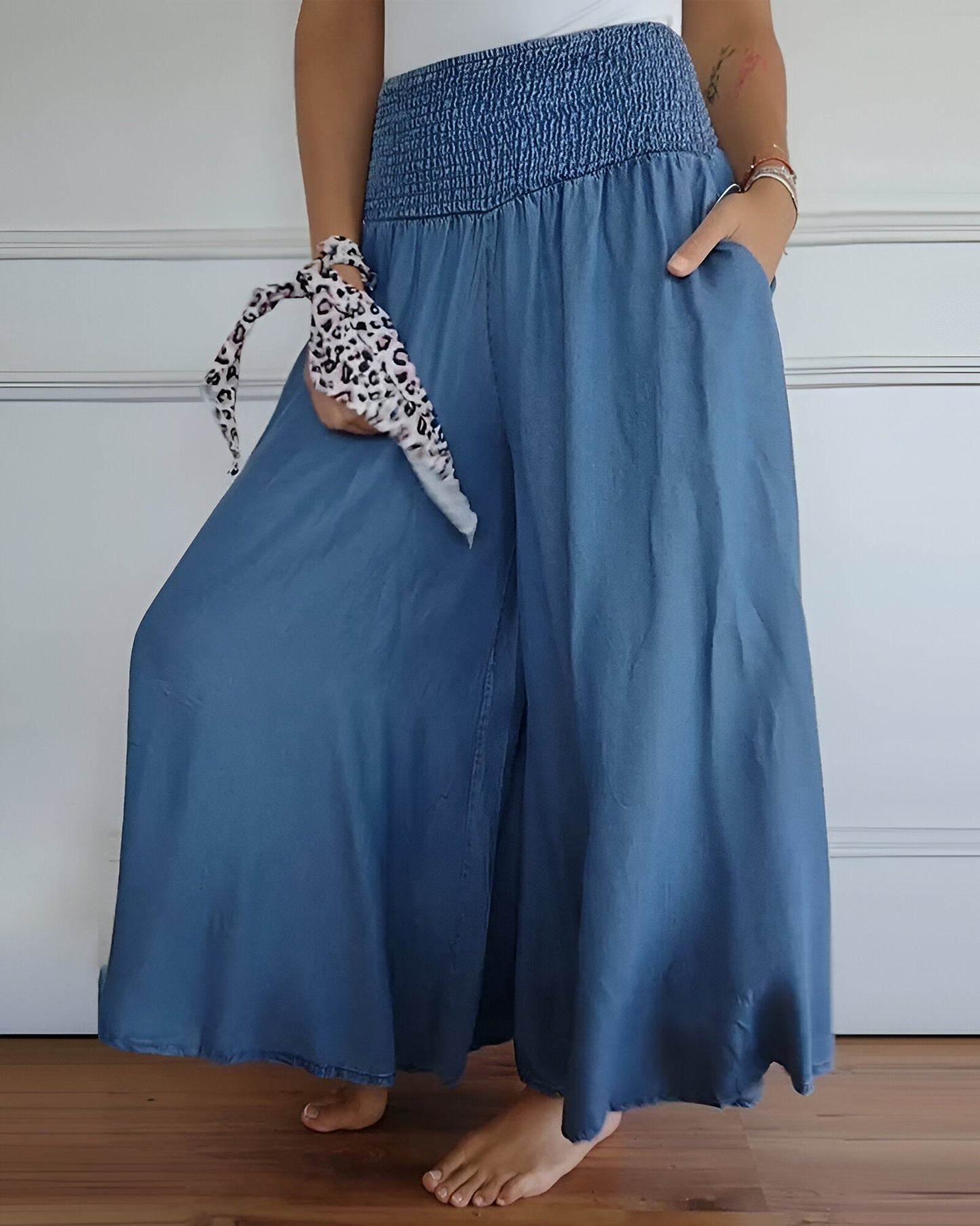 Amalia™ | Broek met Elastische Tailleband