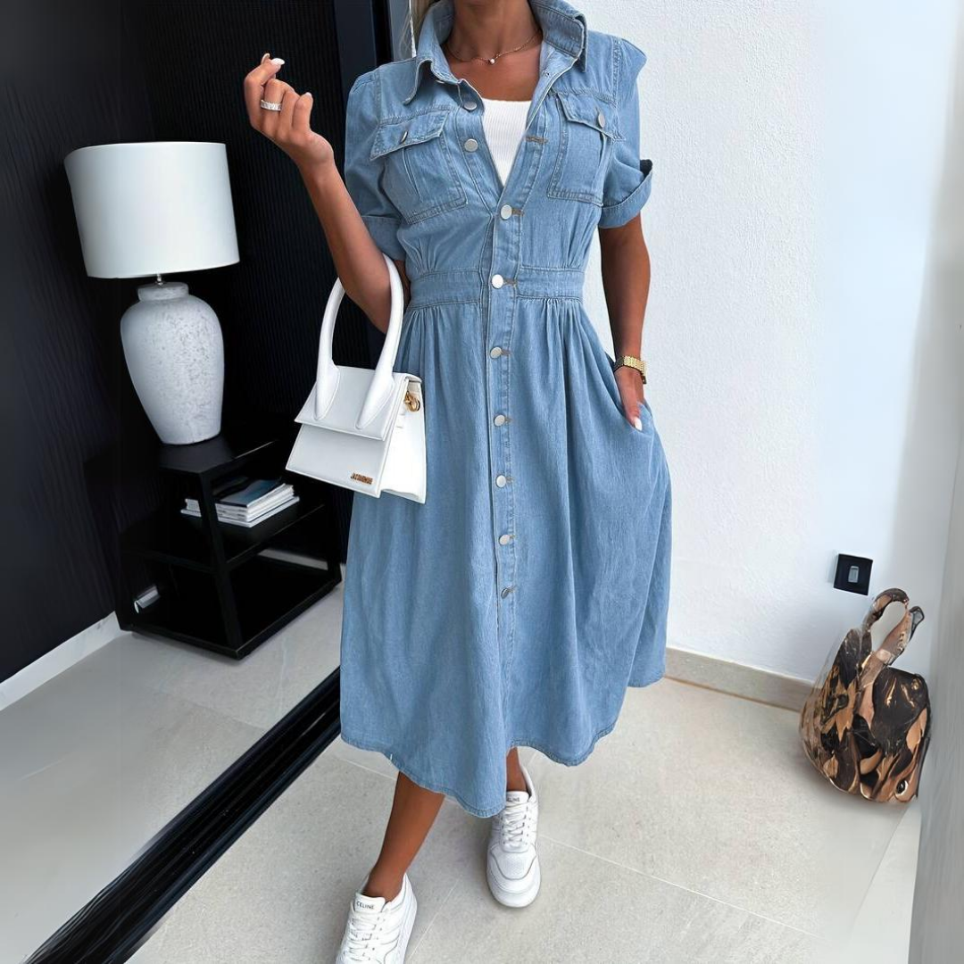Celina - Elegante Denim Jurk