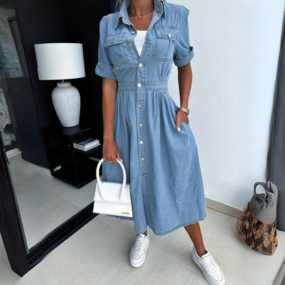 Celine - Elegante Denim Jurk