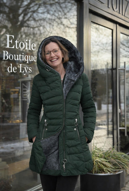 Elena-Manteau d'hiver chaud avec doublure intérieure.