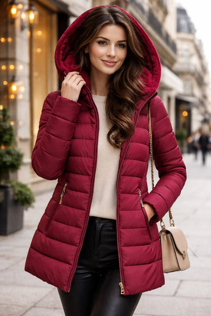 Elena-Manteau d'hiver chaud avec doublure intérieure.