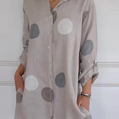 Melina - Elegante Overhemdjurk met Print