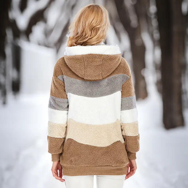 Flavie | Veste d’Hiver à Capuche à Panneaux