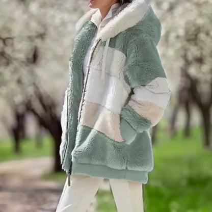 Flavie | Veste d’Hiver à Capuche à Panneaux